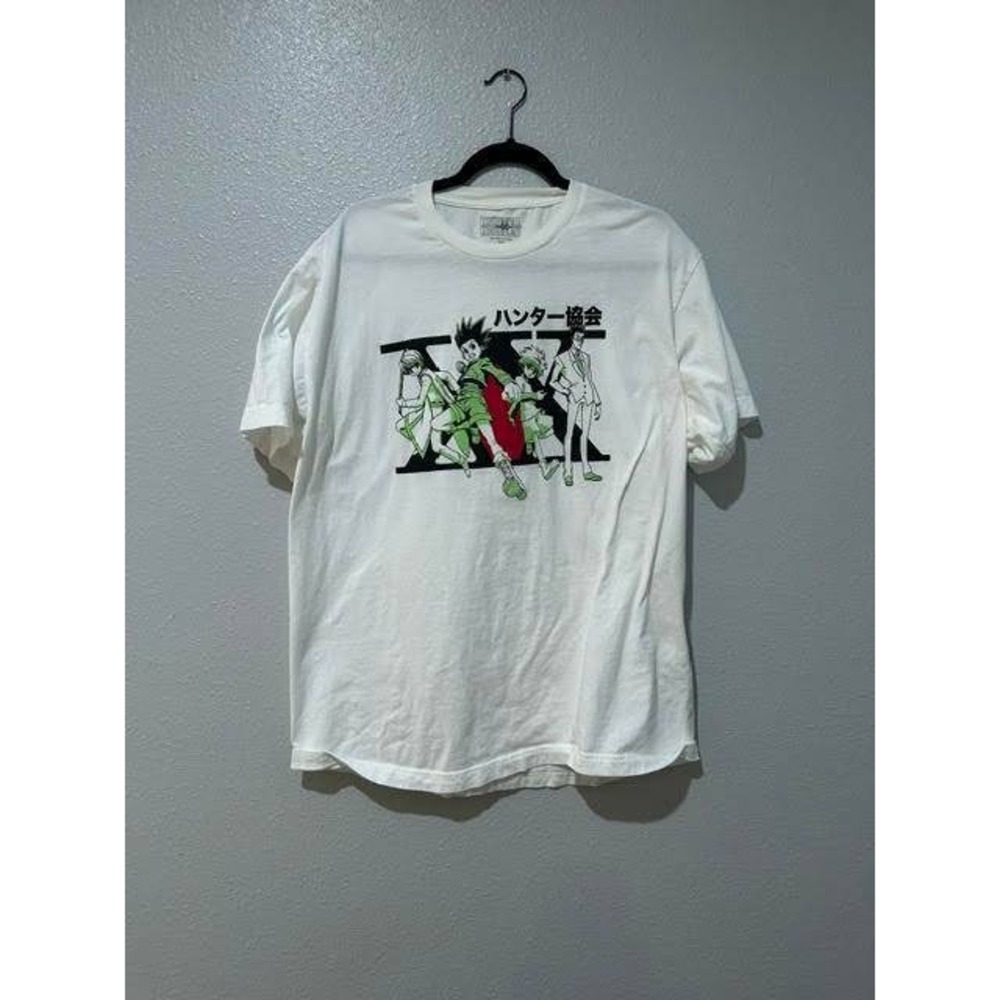 Hunter x Hunter Anime Graphic T-Shirt White Mens XL Gon Killua Kurapika Leorio